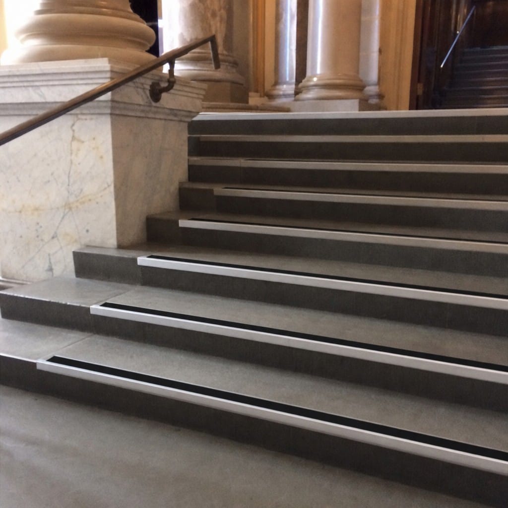 Customer photo review of Aluminium Stair Nosing 62x33mm Anti Slip Square Edge, Heavy Duty 2.77m