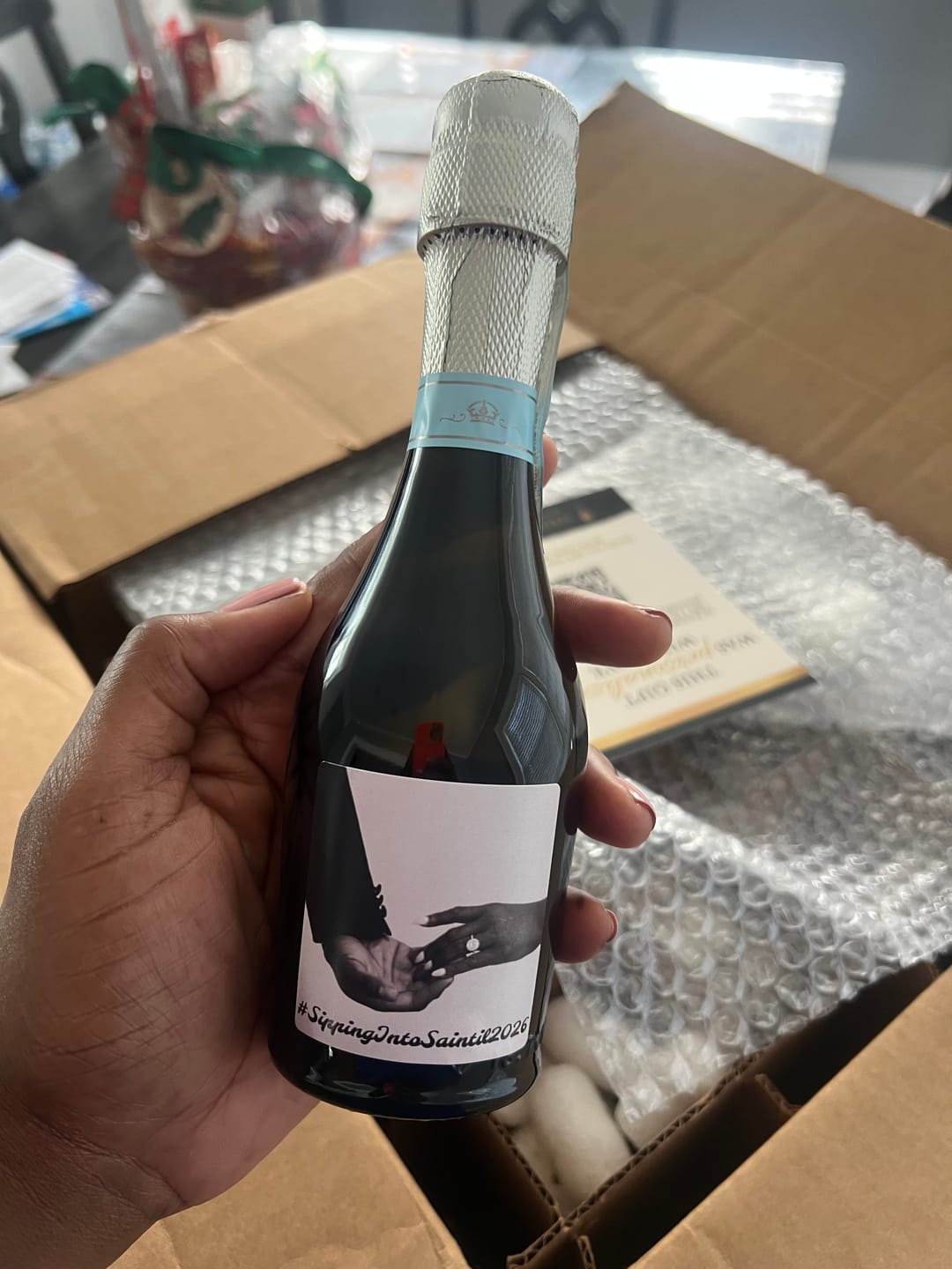 Customer photo review of La Marca Prosecco Mini Bottles