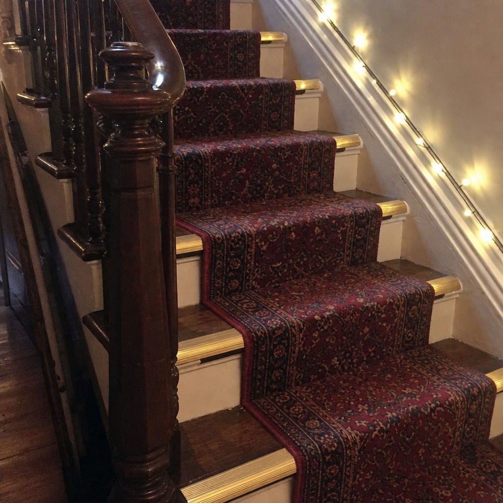 Customer photo review of Solid Brass Stair Nosing 44x26mm Ribbed Tread Raked Front, Cut to Size 700-2750mm