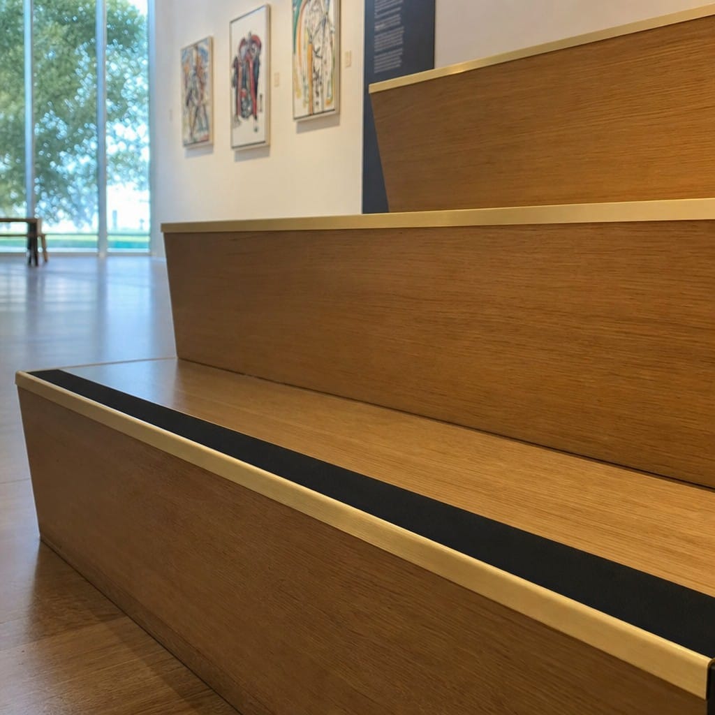 Customer photo review of Aluminium Stair Nosing 3.22m 46mm Tread 25mm Riser Rake Back
