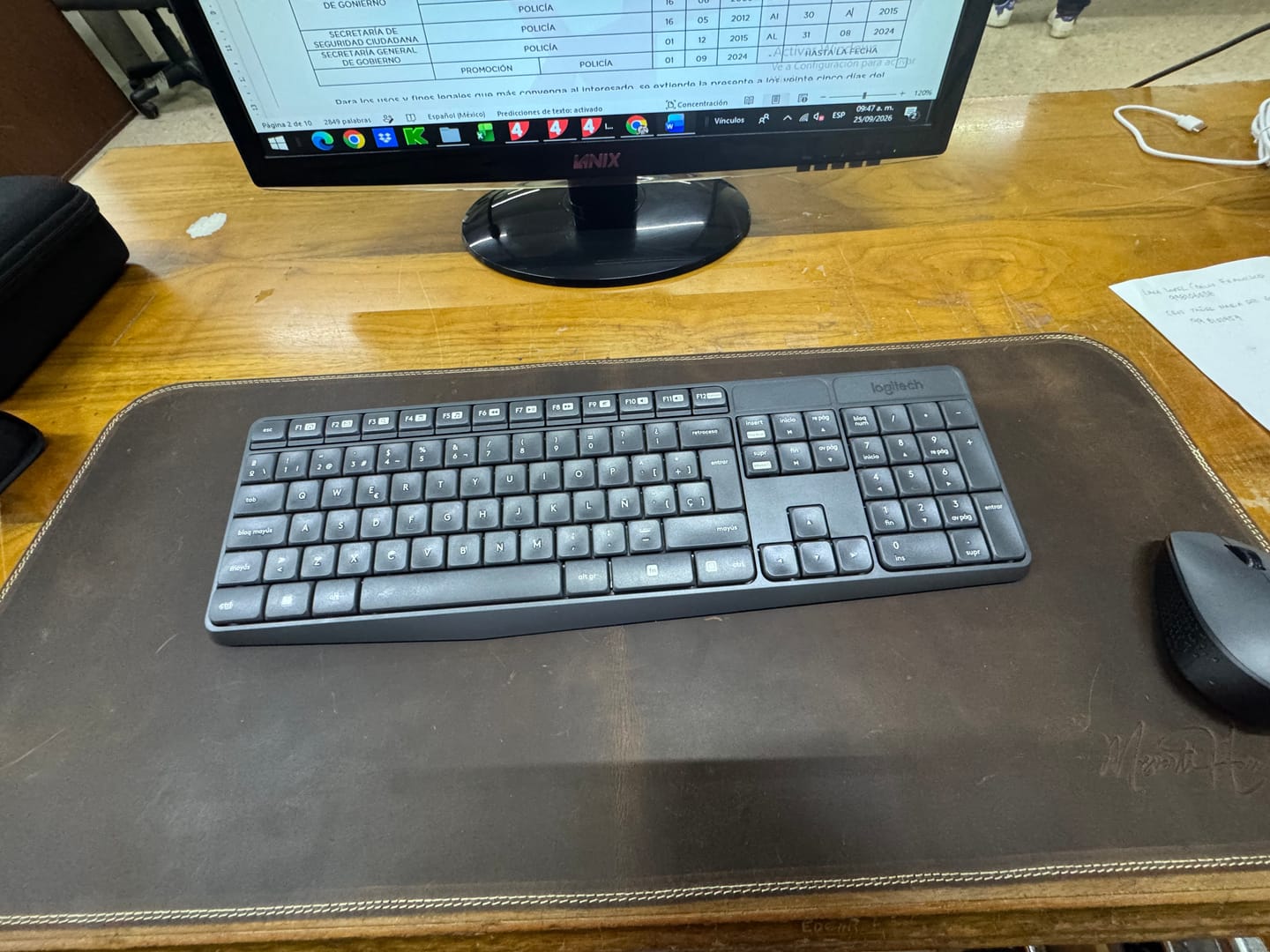Customer photo review of Desk Pad Cuero