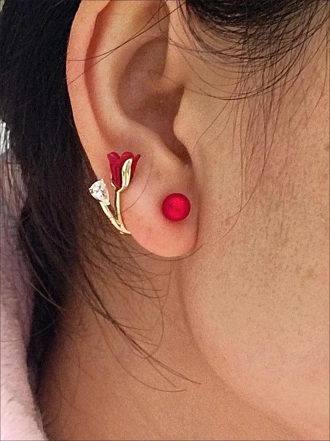 Customer photo review of Cornelia Earrings