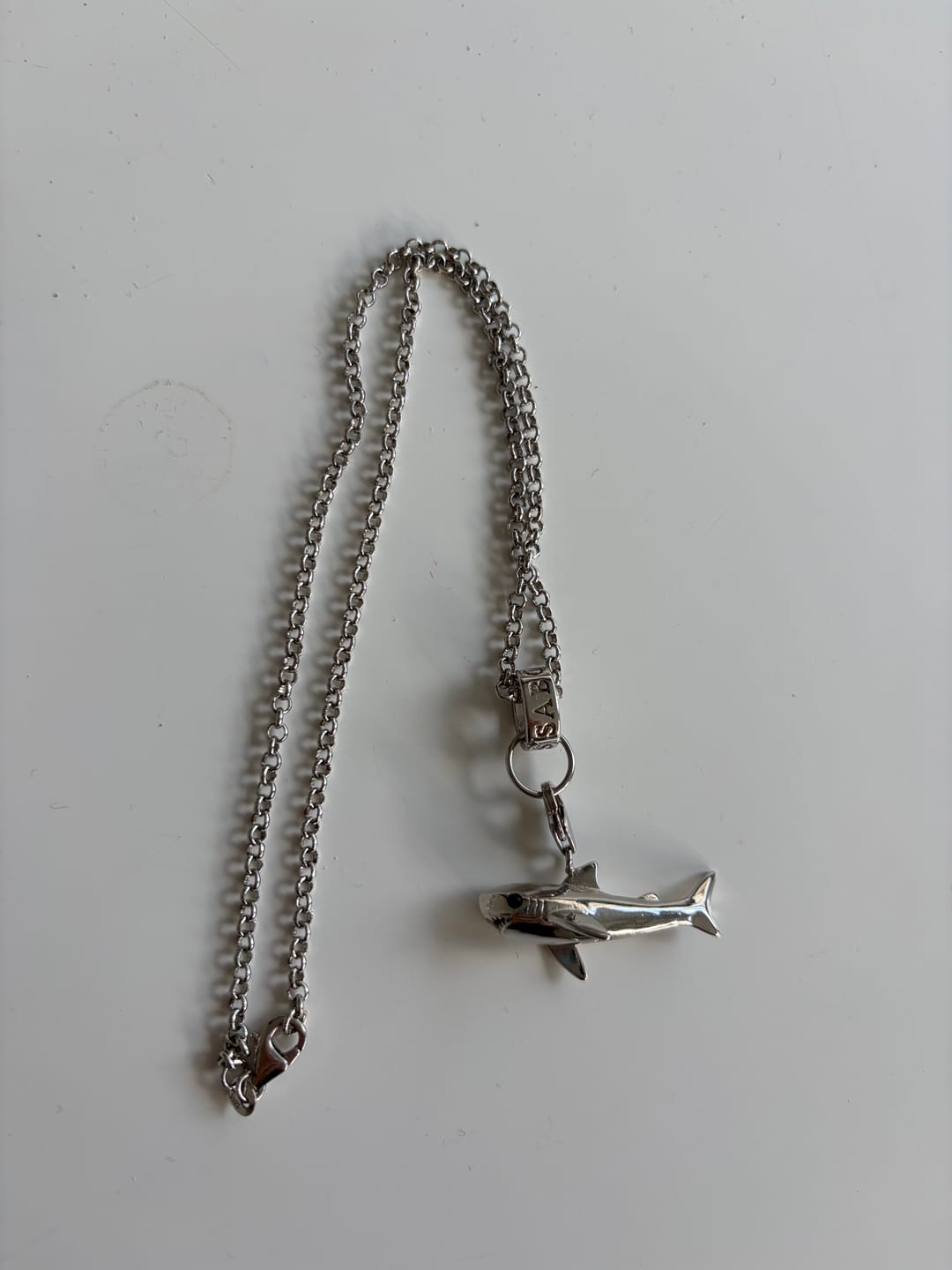 Customer photo review of Shark Unisex Necklace - 925 Scuba Sterling Silver