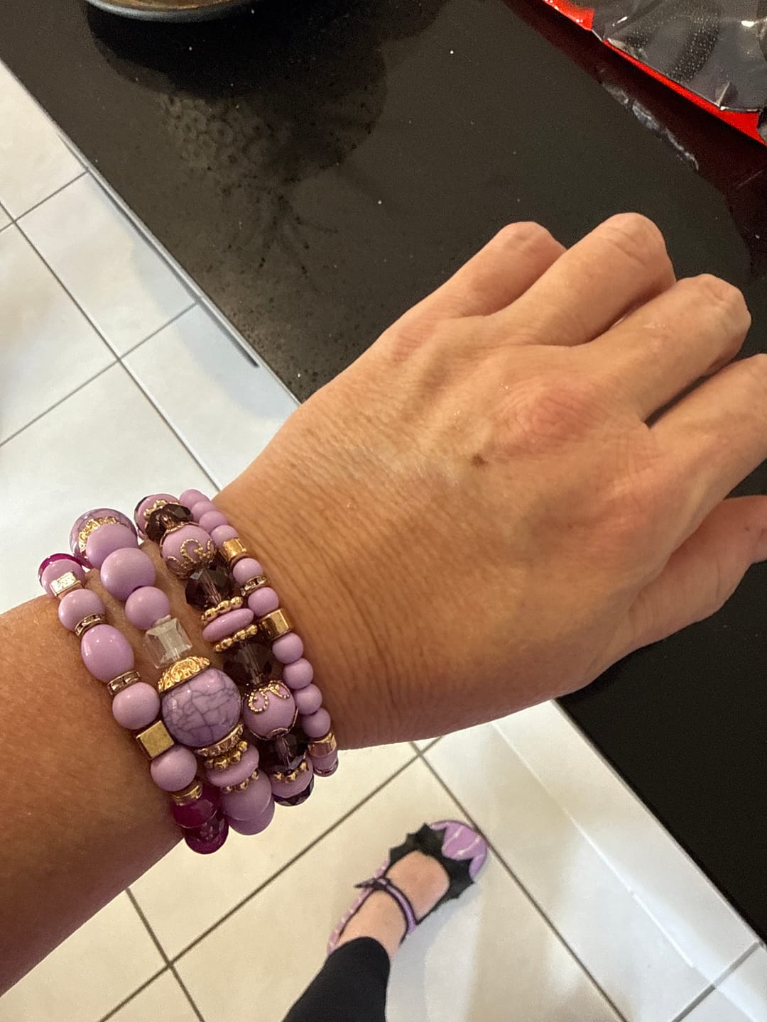 Customer photo review of Ally - Stretchy Doodah Stack Bracelet
