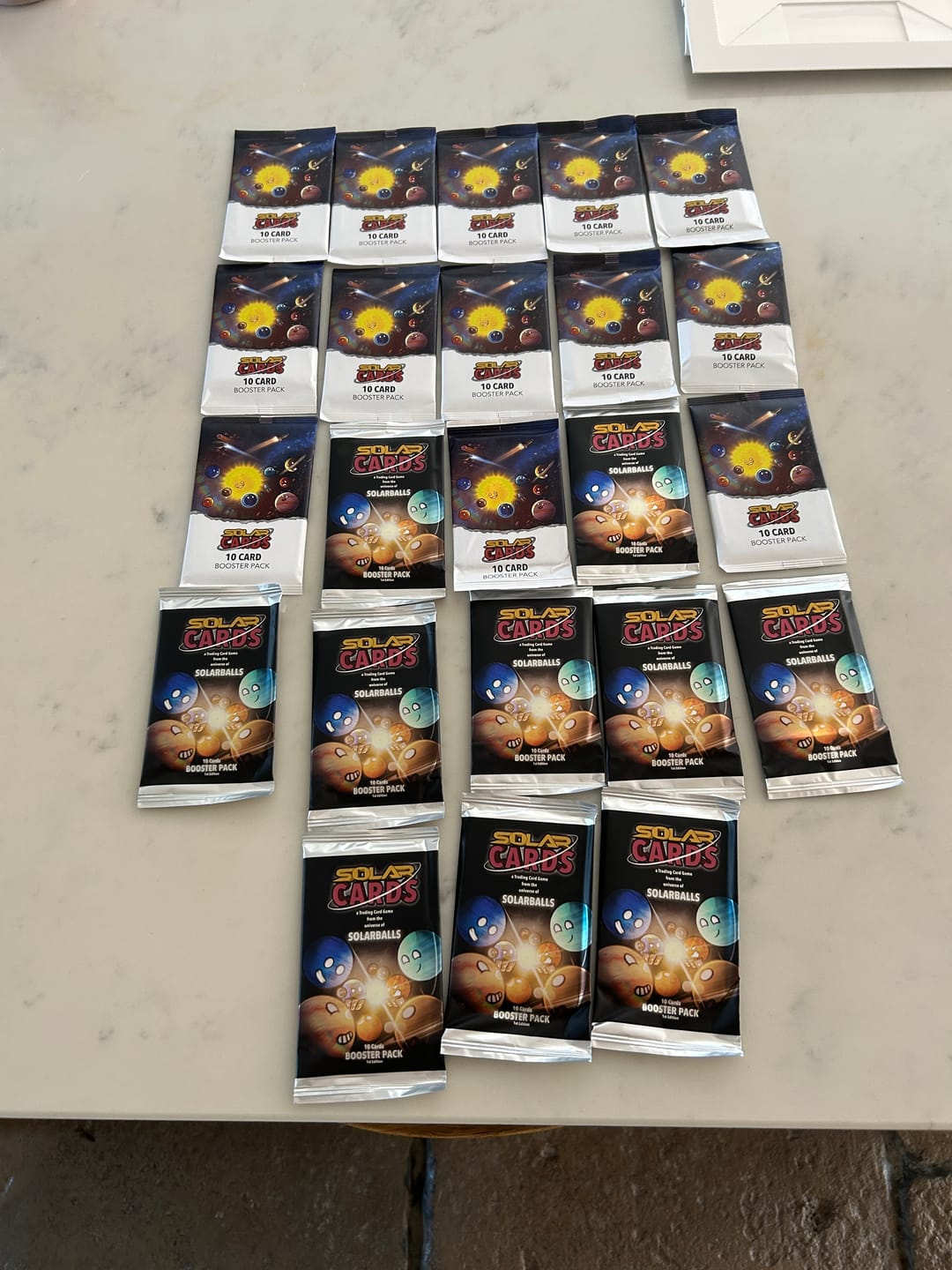 Customer photo review of SolarCards Booster Pack 2nd Edition