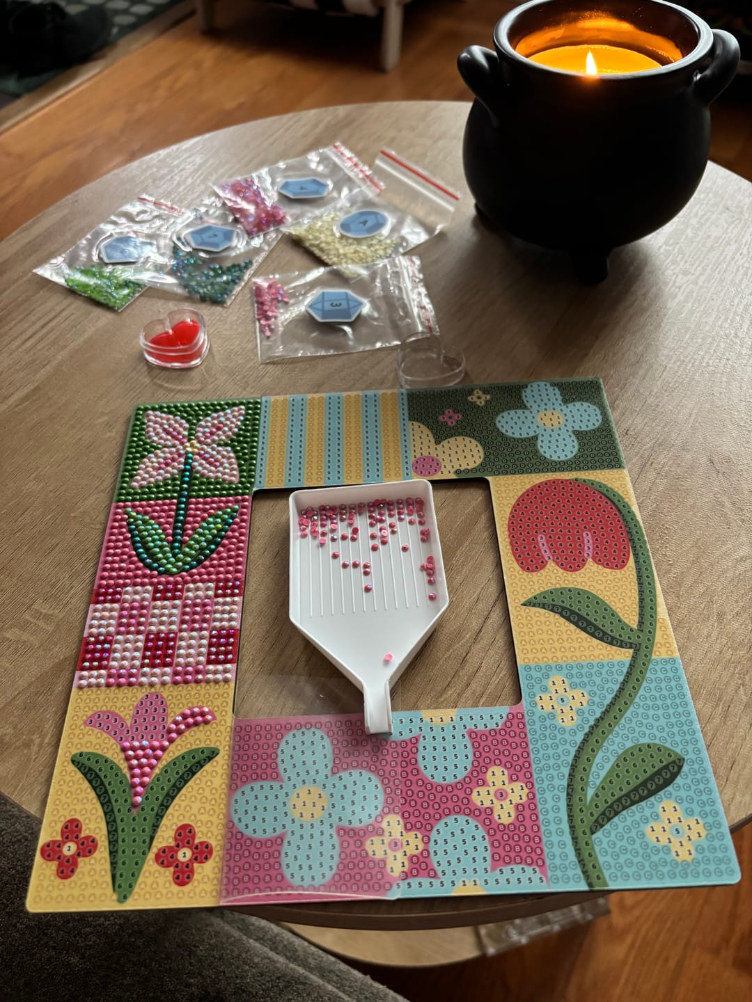 Customer photo review of Collage Club - Diamond Painting Mirror Frame Kit