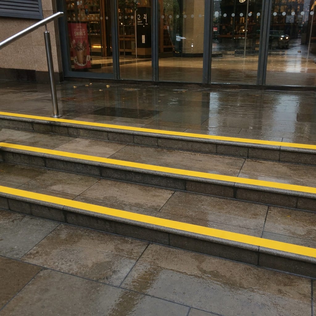 Customer photo review of Yellow Anti-Slip Tape | Silicon Carbide | DDA Compliant | 18.3m Roll