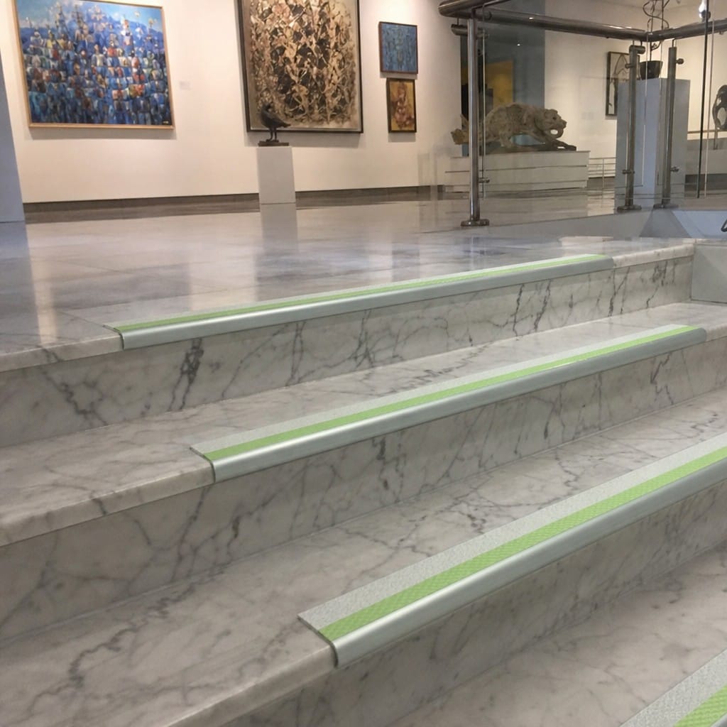 Customer photo review of Anti Slip Stair Nosing 70x40mm Aluminium Indoor Outdoor
