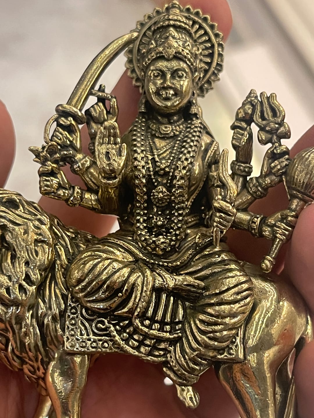 Customer photo review of Durga Mata Ji Brass Idol | Vastu Remedy for Protection, Courage & Victory | 4–5 Inch | 200–370 g
