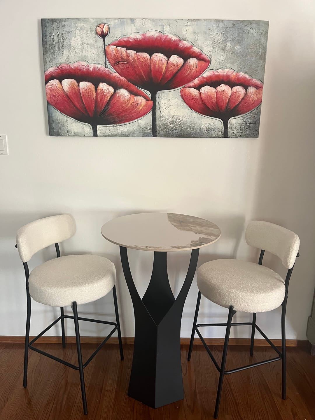 Customer photo review of Counter Table Base 36" H Tree Trunk for Modern Metal Design - 608 Namu