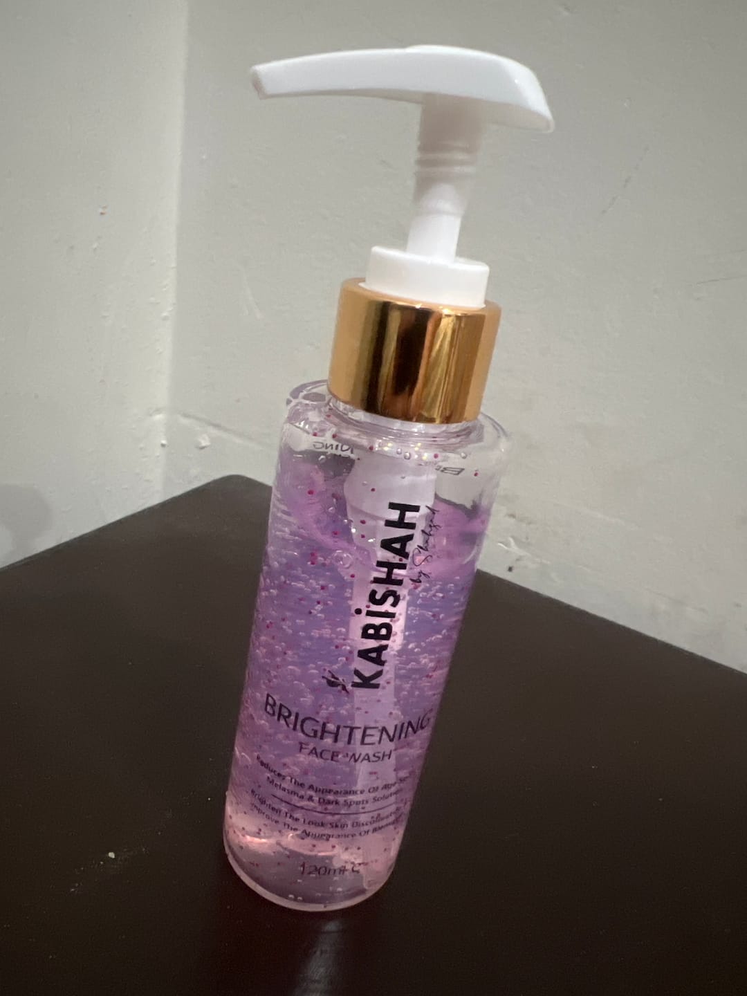 Customer photo review of LuminaBright Whitening Face Wash