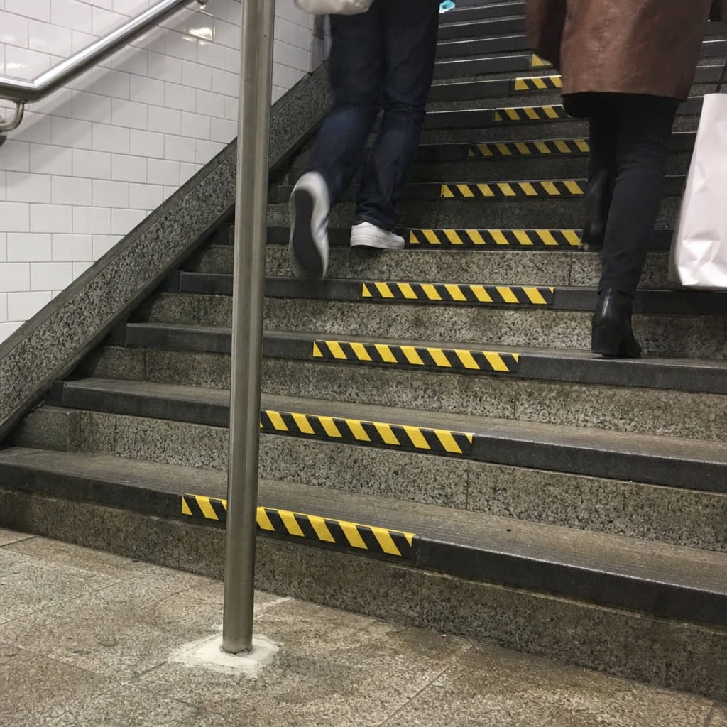 Customer photo review of GRP Anti-Slip Stair Tread Covers 4mm Heavy Duty | Black/Yellow Hazard | DDA | 7 Lengths