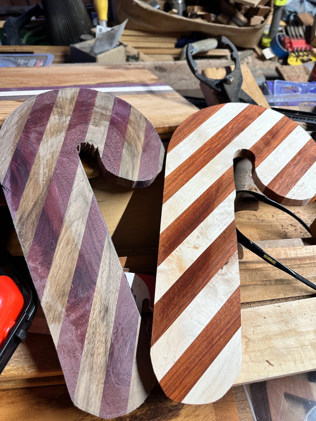 Customer photo review of 15.0x7.8" Candy Cane Tray 1 Acrylic Router Template [Limited Edition]