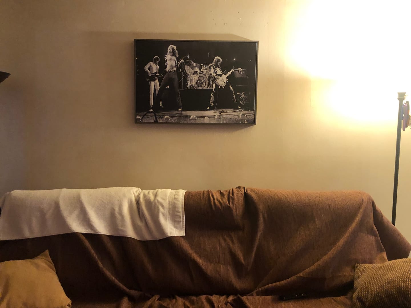 Customer photo review of Led Zeppelin Live Concert Canvas Wall Art, Classic Rock Band