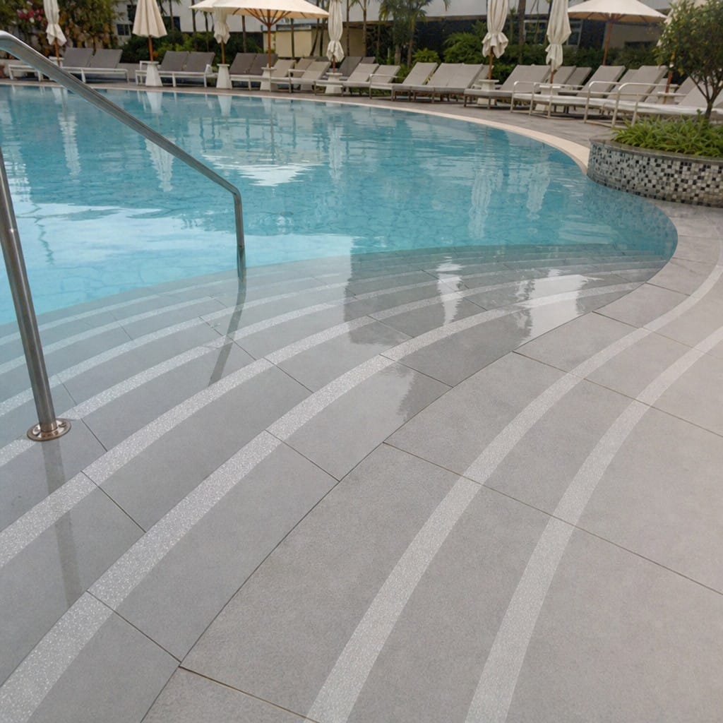 Customer photo review of Clear Anti-Slip Tape | Transparent | Silicon Carbide | 18.3m Roll | Tiles, Glass & Wood