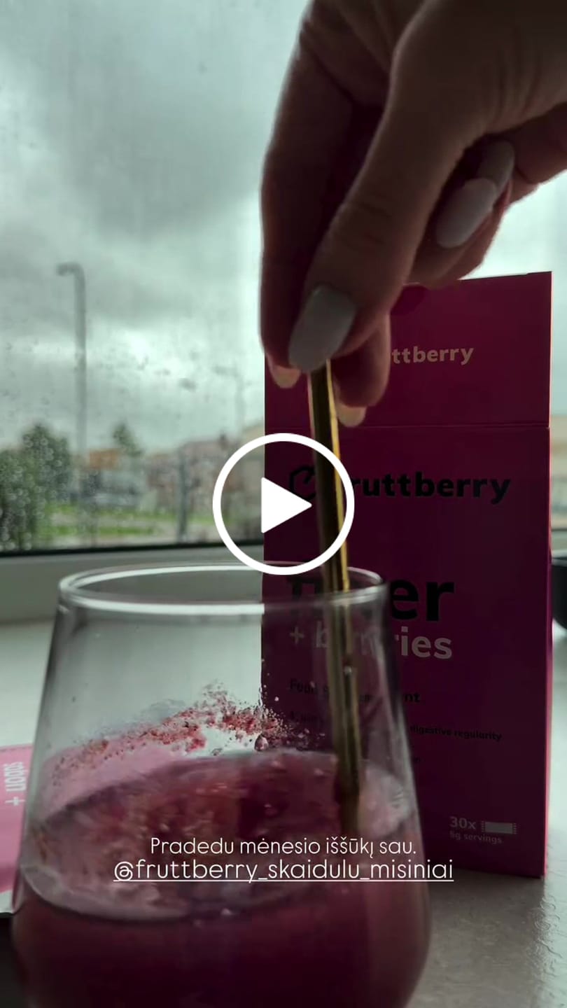 Customer video review of Maisto papildas fruttberry +fiber skaidulų mišinys su uogomis – 30 vnt porcijų