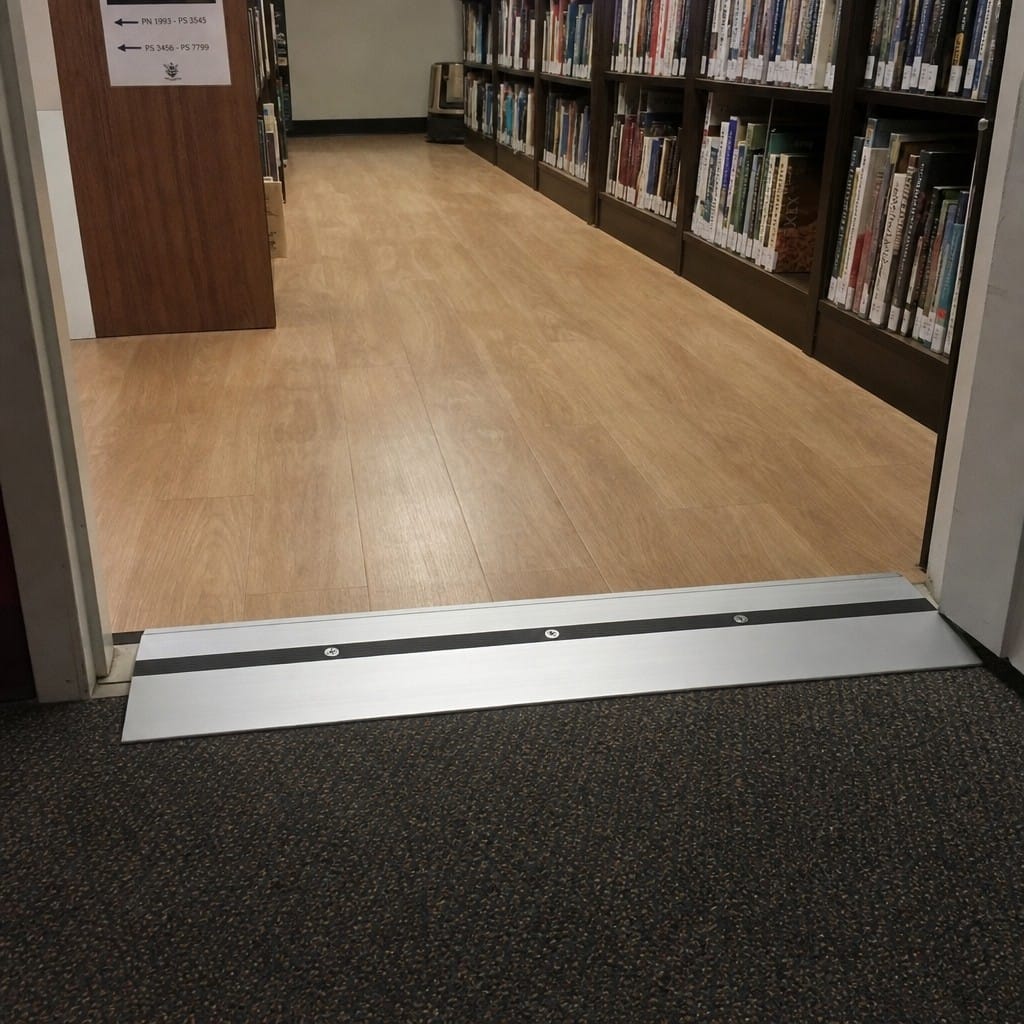 Customer photo review of Floor Transition Ramp Aluminium 0.9m 2.8m Matt Silver Anodised