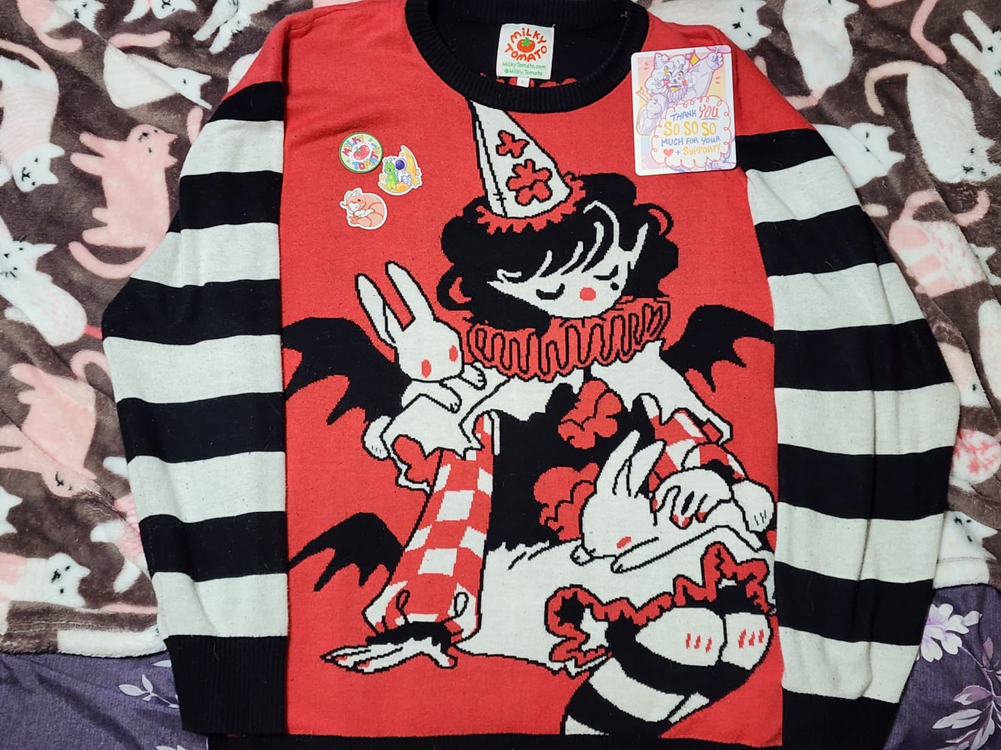 Customer photo review of Vampire Clown Sweater