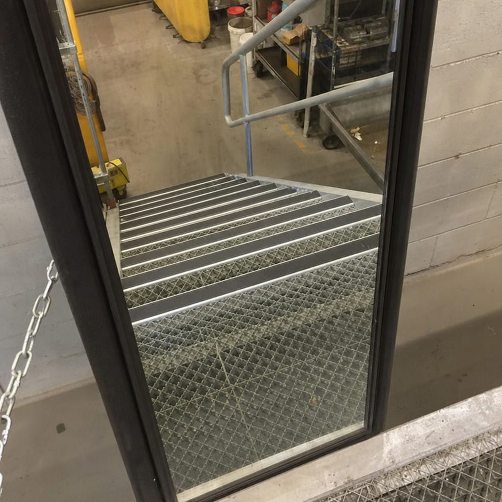 Customer photo review of Aluminium Stair Nosing 2.44m Bullnose Double Insert 53mm