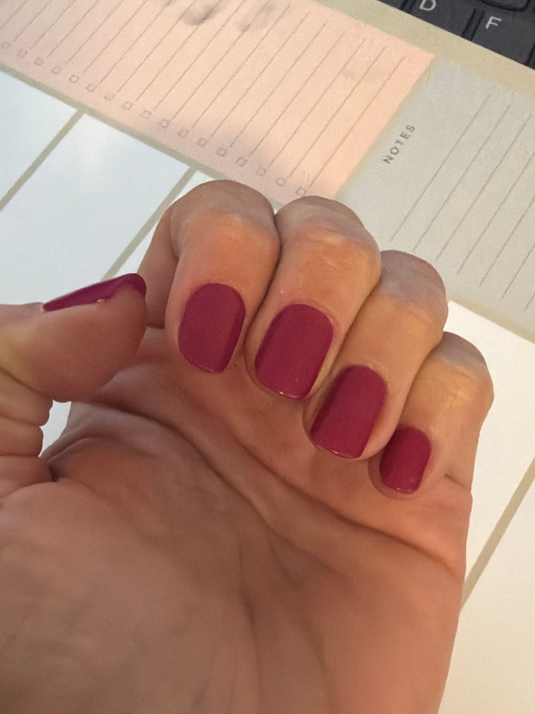 Customer photo review of Cherry Semi Cured Gel Nail Sticker Kit