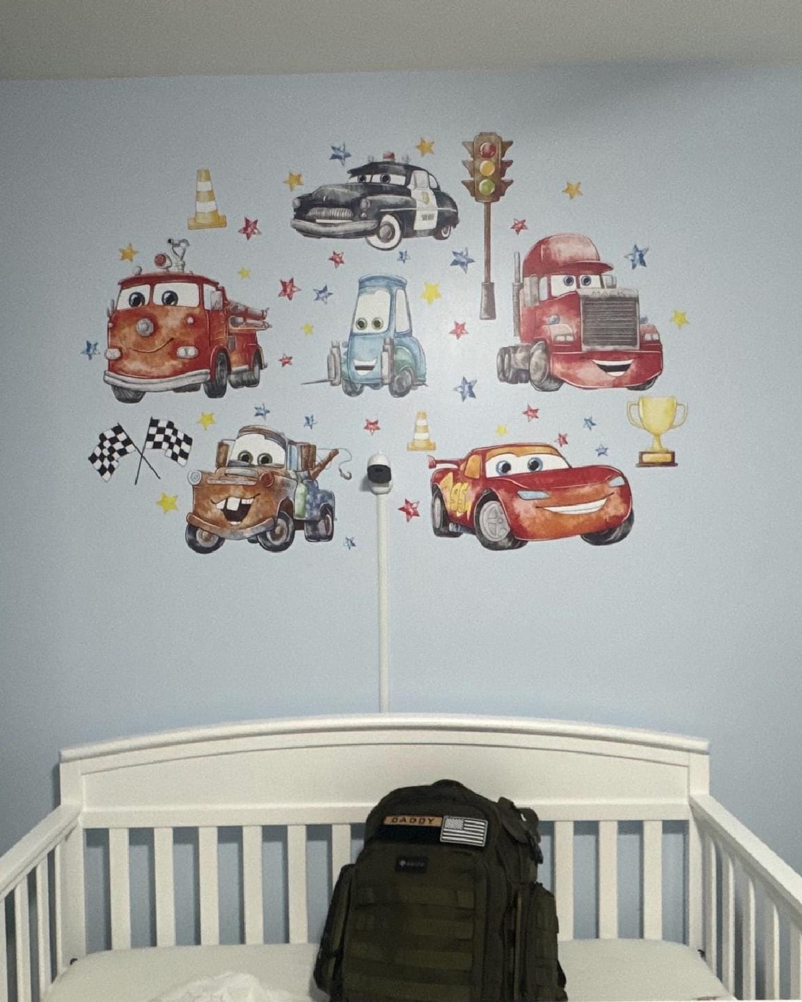 Customer photo review of McQueen Cars Wall Decals