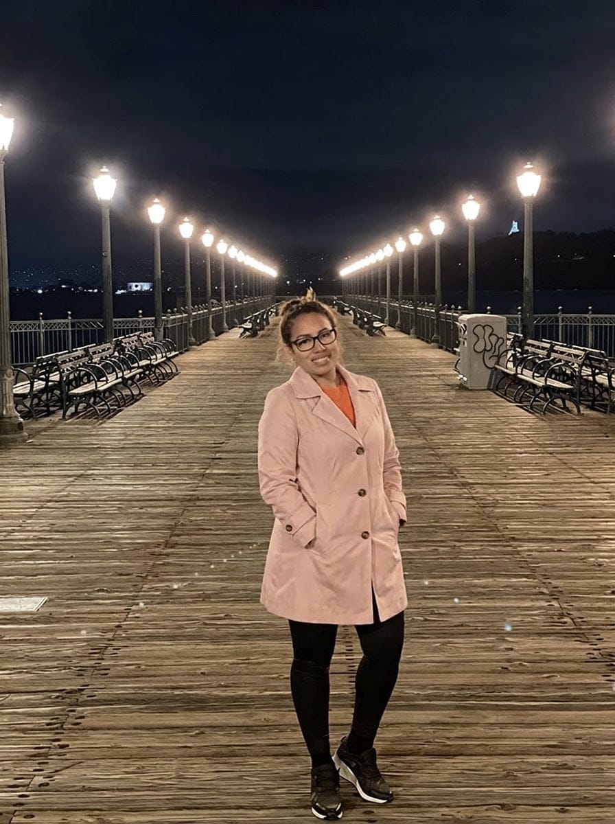 Customer photo review of Women's Trench Coat Tailored Fit for Spring & Fall Layering