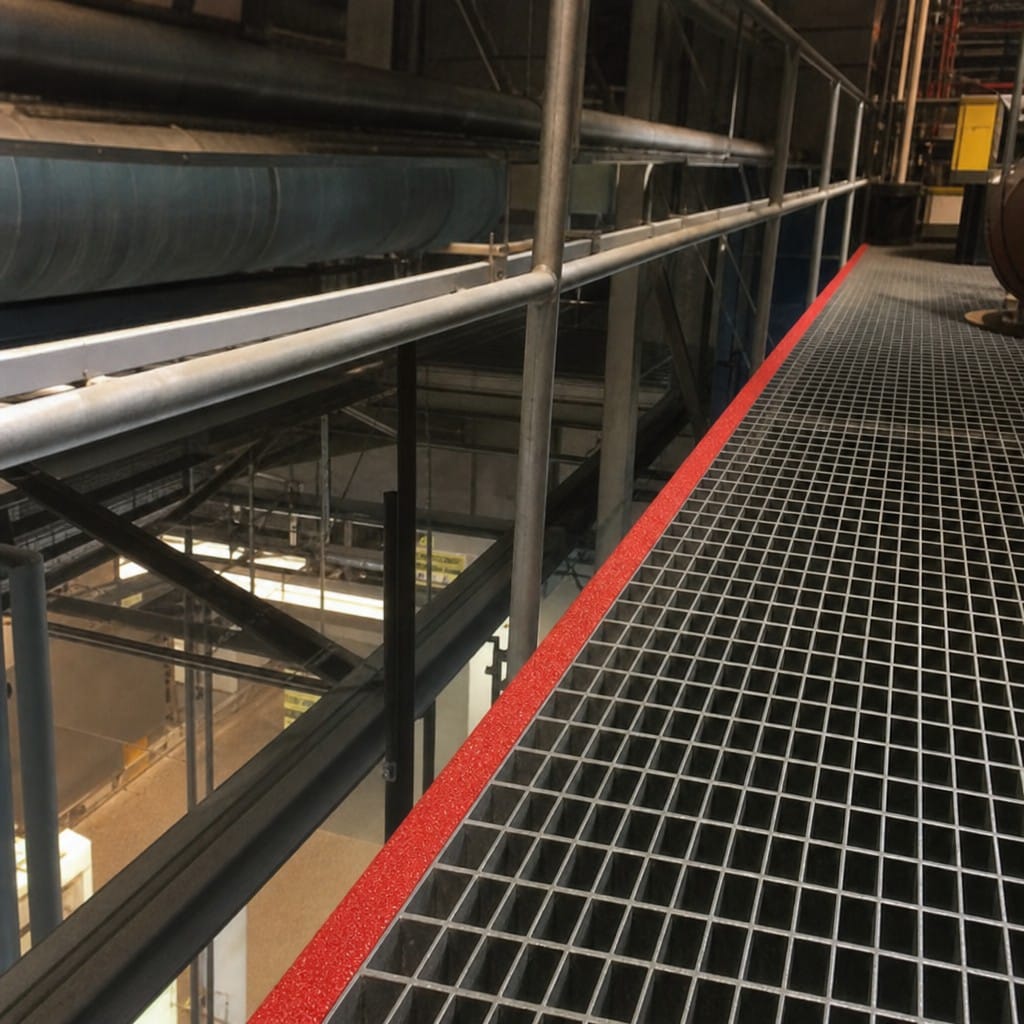 Customer photo review of Red Anti-Slip Tape | Silicon Carbide | Fire Safety & Floor Marking | 18.3m Roll