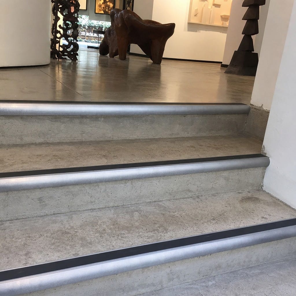 Customer photo review of Bullnose Aluminium Stair Nosing 2.75m Single Insert 39mm