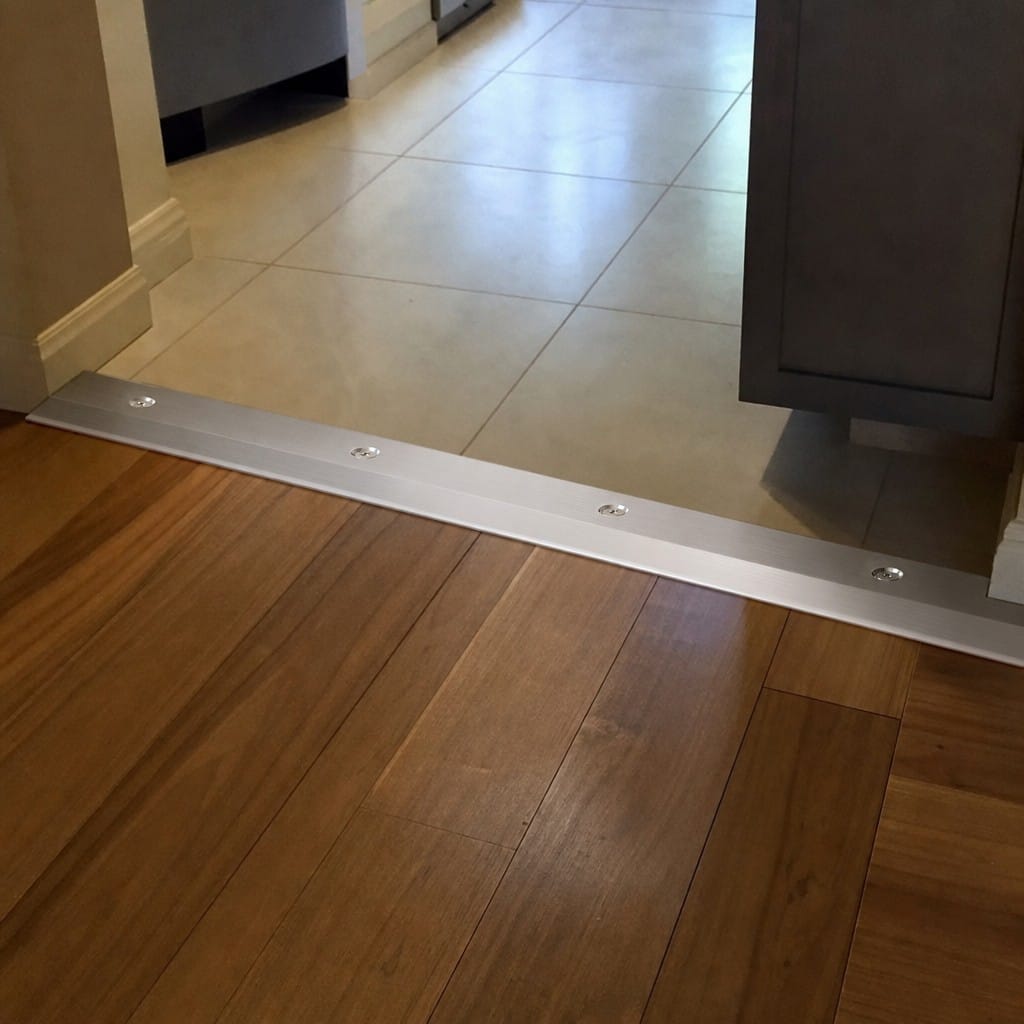 Customer photo review of Aluminium Ramp Threshold Strip 38mm Screw Fit, 3mm & 6mm Floors