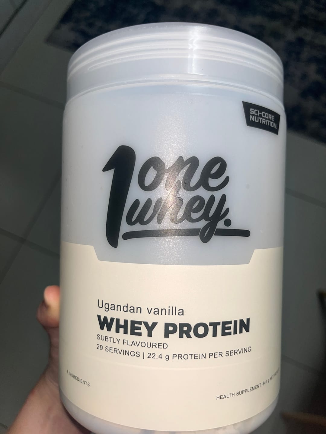 Customer photo review of ONE WHEY PROTEIN + Ugandan Vanilla - 841g | 29 servings (new)