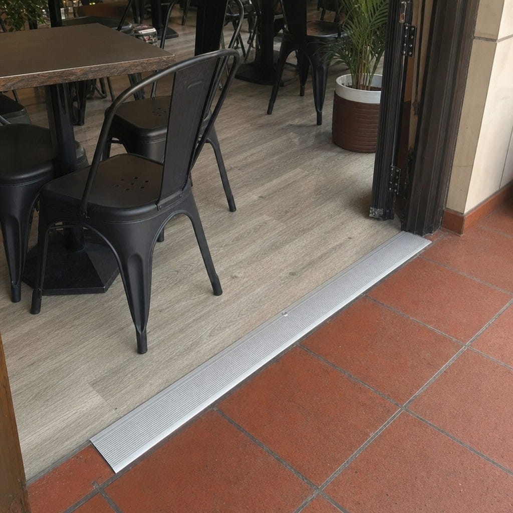 Customer photo review of Aluminium LVT Reducer 39mm Heavy Duty Anodised for 5mm LVT