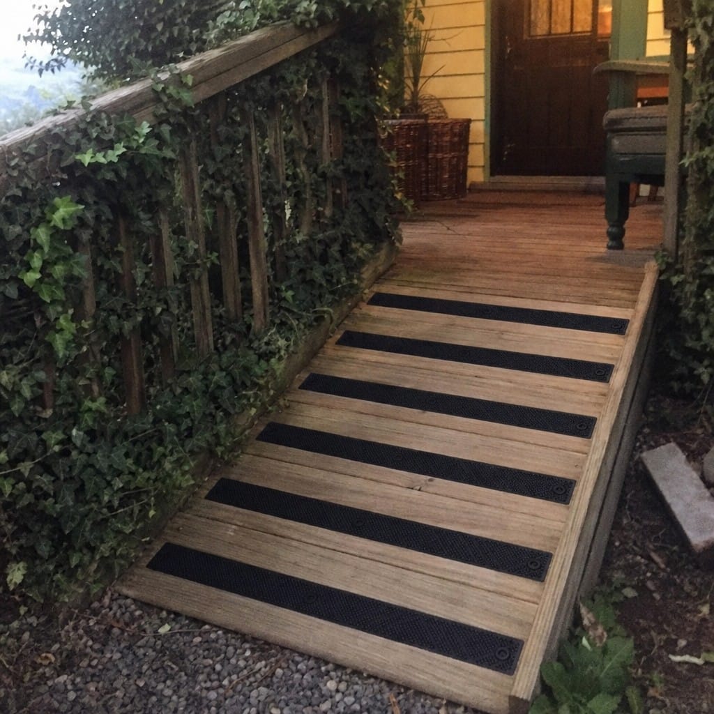 Customer photo review of Anti Slip Decking Strips 5 Pack 600x50mm with Screws