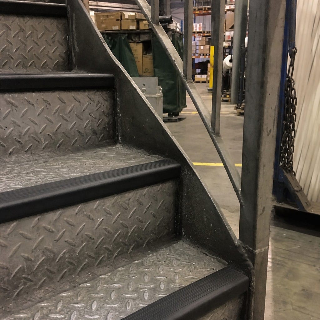 Customer photo review of Flexible PVC Anti-Slip Stair Nosing 48x29mm, 3.22m, Bends to Curved & Splayed Steps