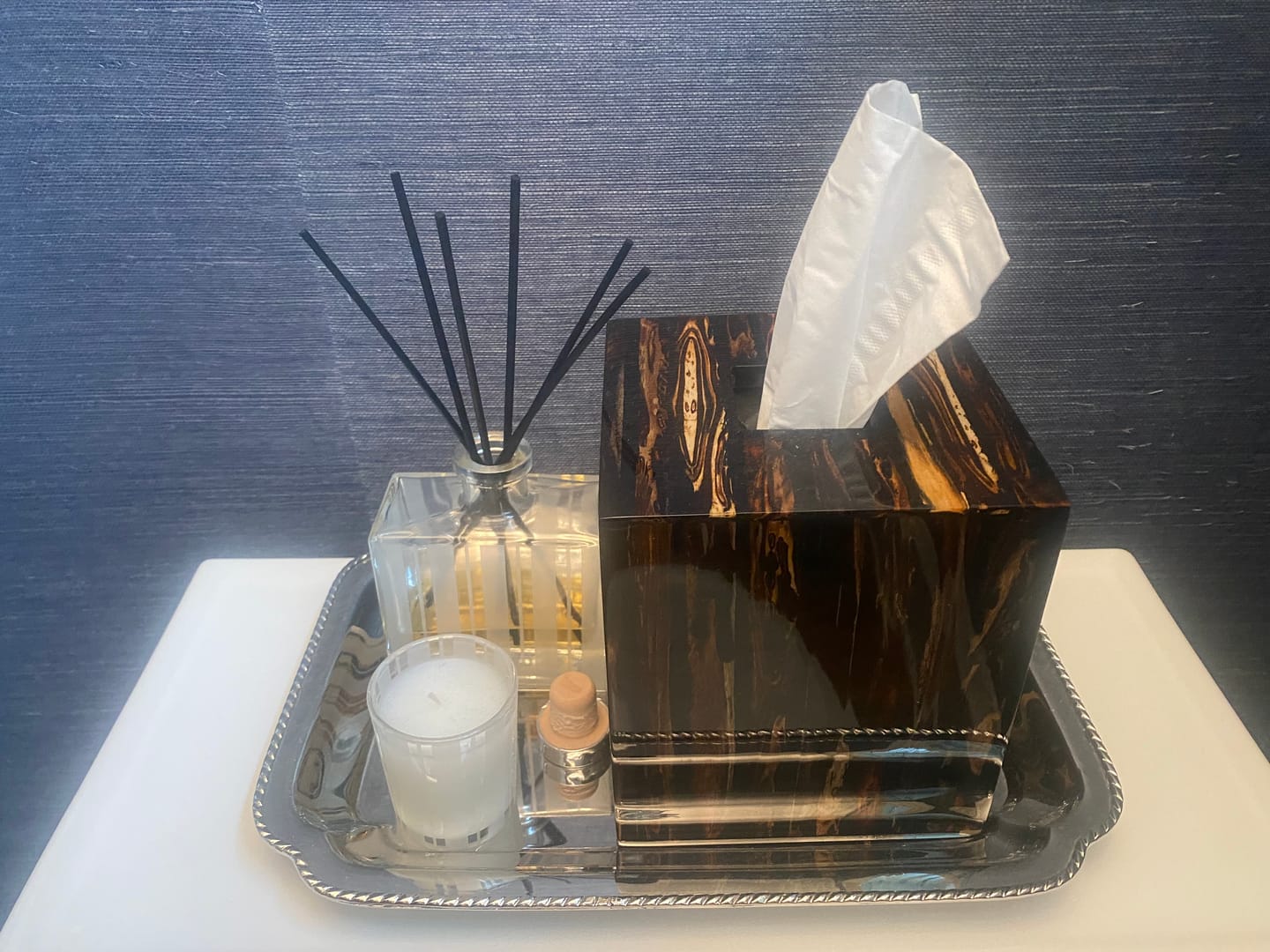 Customer photo review of Andrea Polished Brass Tray, Small