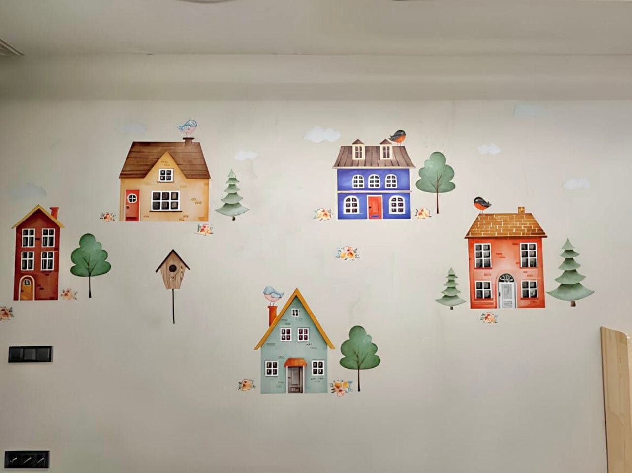 Customer photo review of Houses Wall Decals