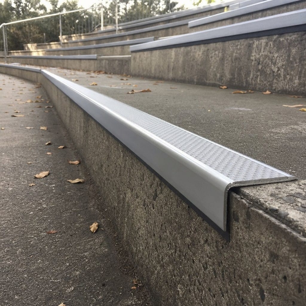 Customer photo review of Anti Slip Stair Nosing 60x32mm Aluminium External Safety