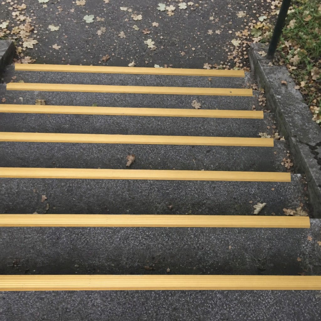 Customer photo review of Anti Slip Aluminium Stair Nosing 65x42mm