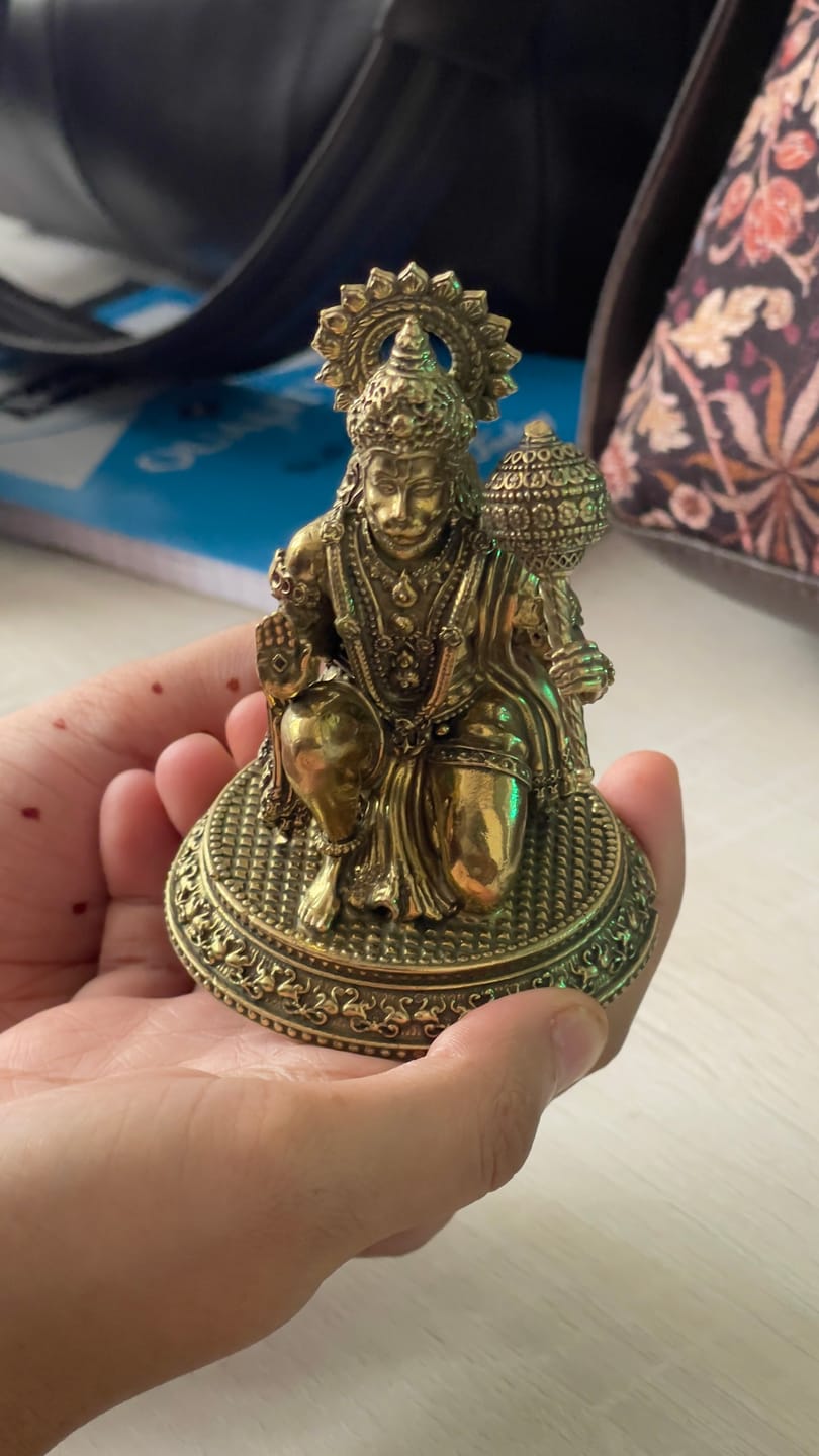 Customer photo review of Hanuman Ji Brass Idol | Vastu Remedy for Strength, Protection & Devotion | 3–4 Inch | 140–210 g