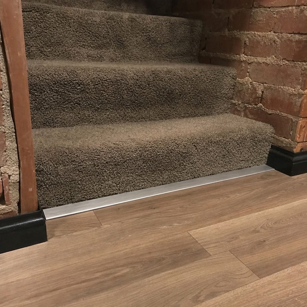 Customer photo review of Aluminium Door Threshold Cover Strip 38mm Self-Adhesive, 8 Finishes