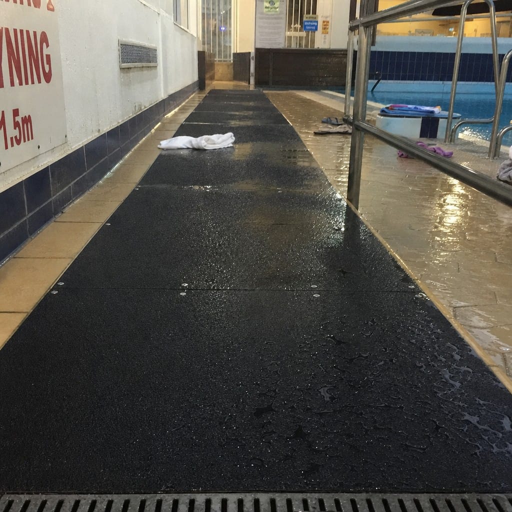 Customer photo review of Anti-Slip GRP Sheet 3mm | R13 Silicon Carbide, Black, Grey or Yellow