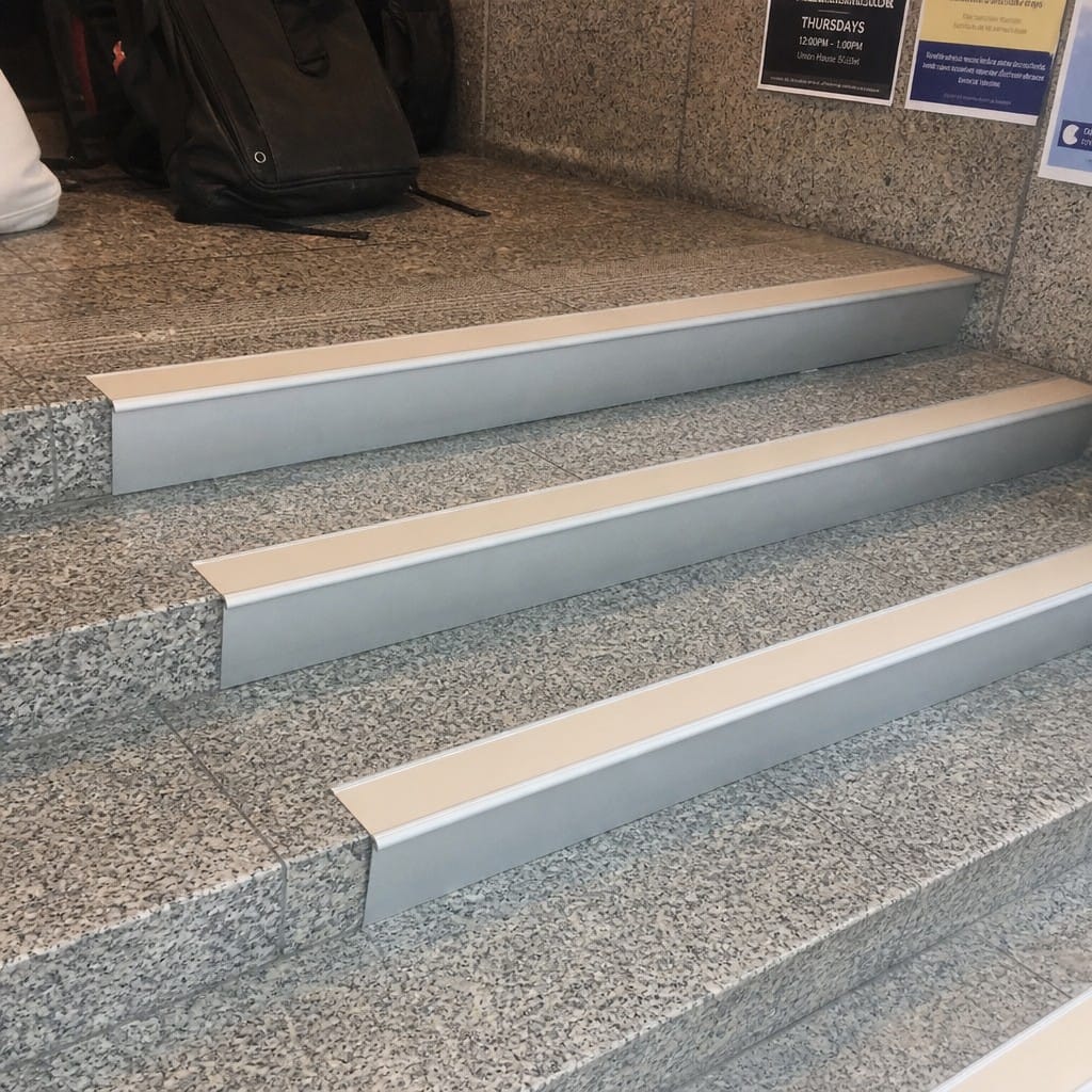Customer photo review of Rakeback Aluminium Stair Nosing 2.75m 56mm Custom Finishes