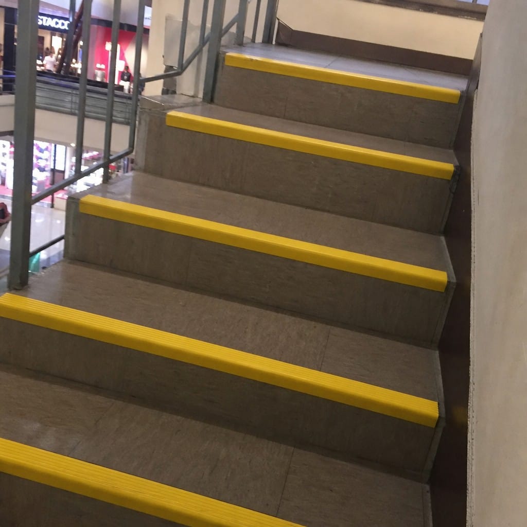 Customer photo review of Self Adhesive PVC Stair Nosing 50mm x 42mm, Anti-Slip for Safe Stairs
