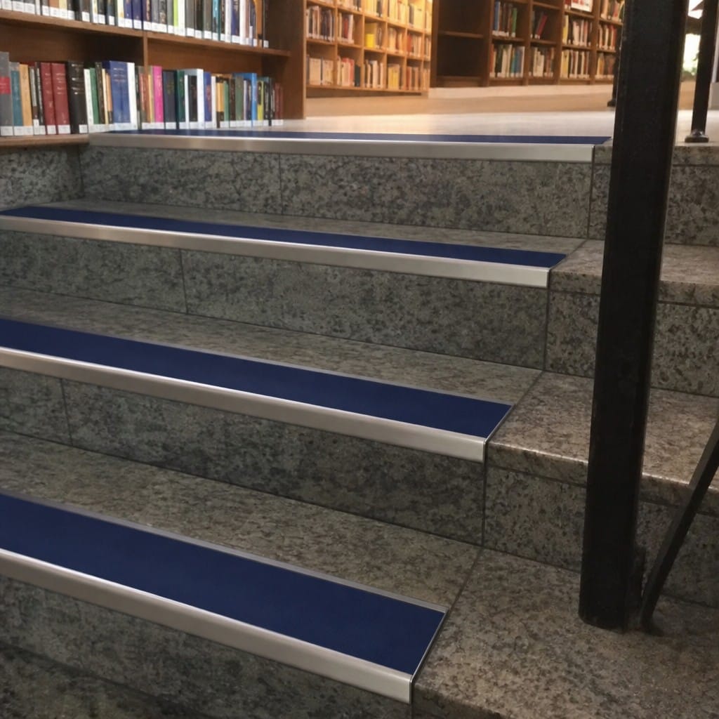 Customer photo review of Square Aluminium Stair Nosing 2.44m 93mm Tread 32mm Riser