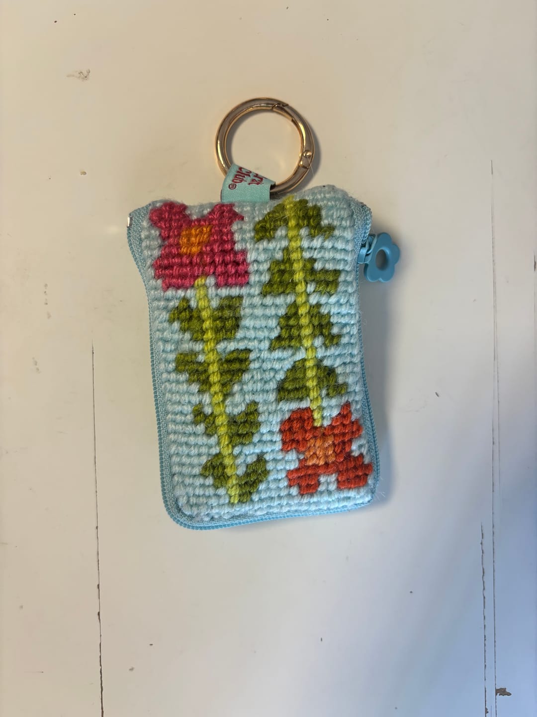 Customer photo review of BEGINNER BLOOMS - Needlepoint Taster Pouch Kit