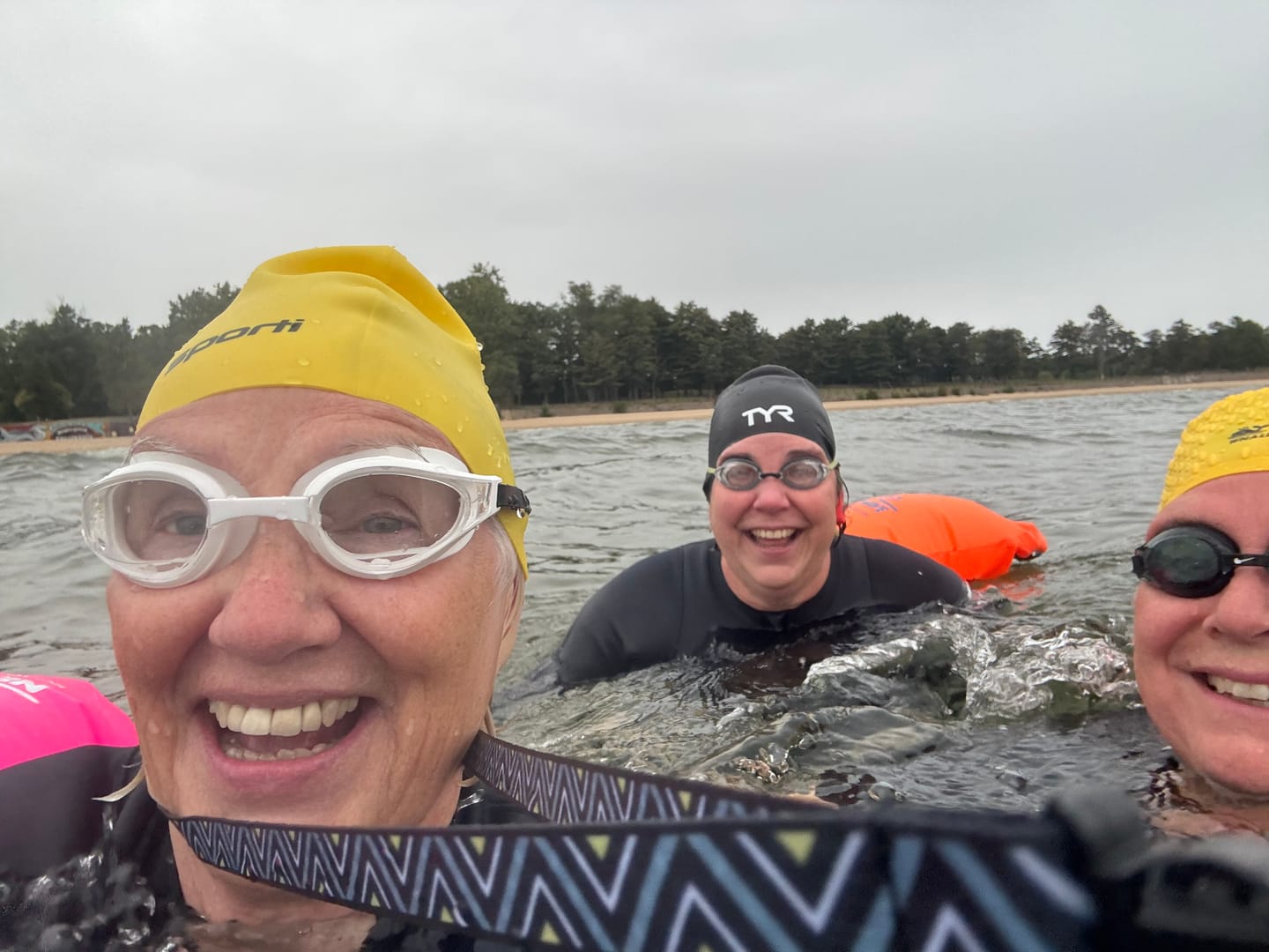 Customer photo review of NanoClear™ Strike Swim Goggles Clear (White/Black)