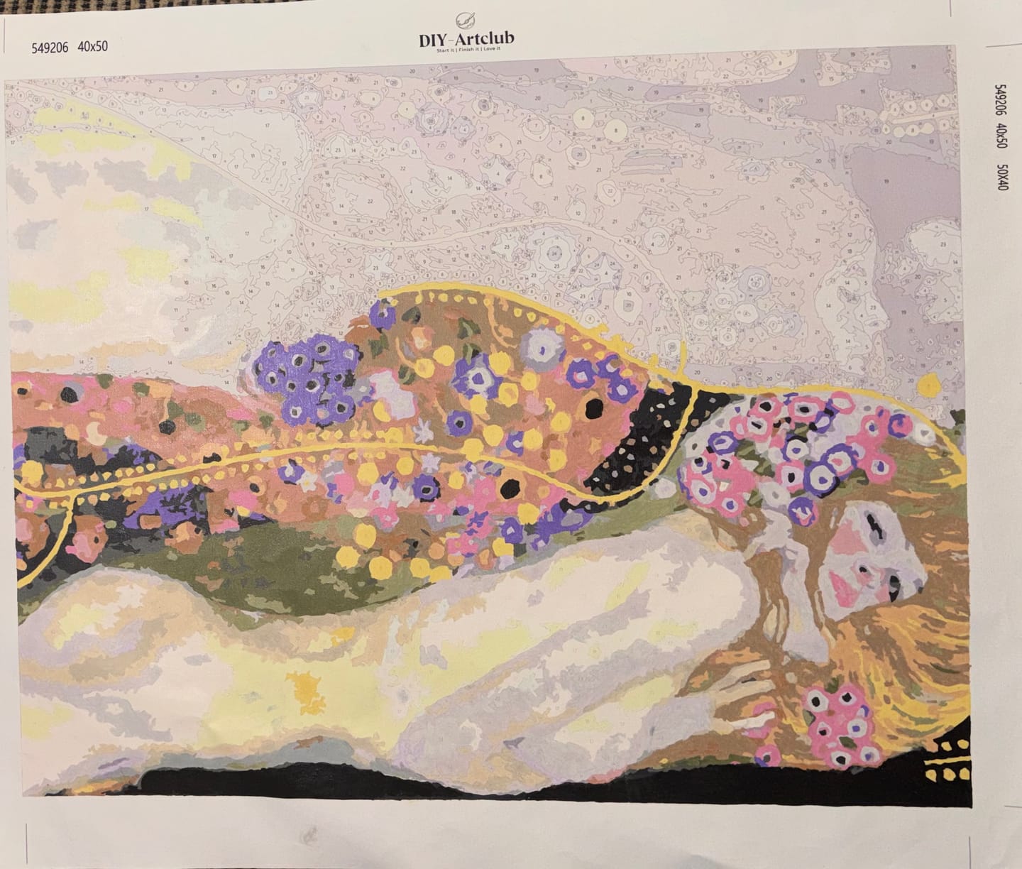 Customer photo review of Water Serpents II - Gustav Klimt | Paint by Numbers