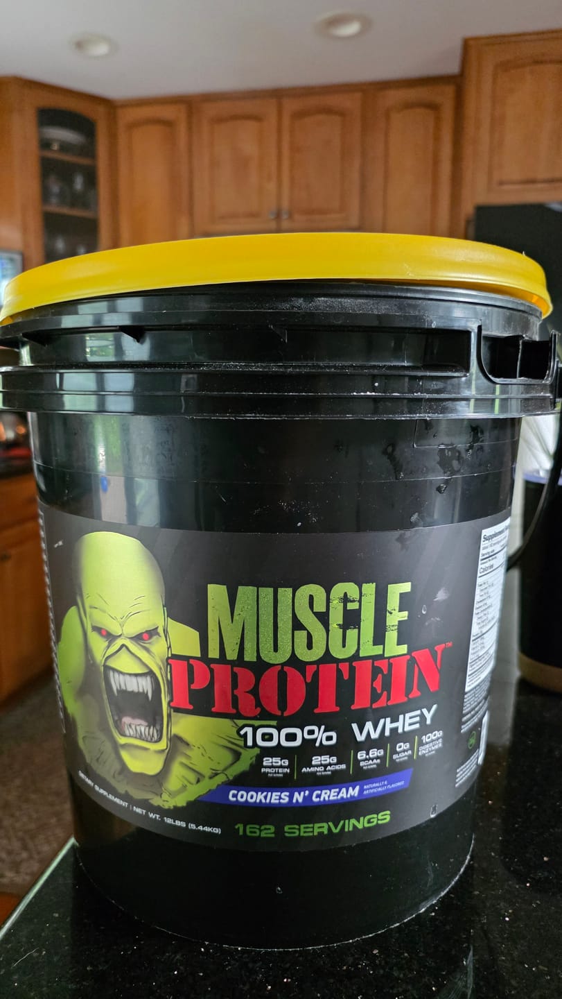 Customer photo review of Whey Protein Powder Bucket