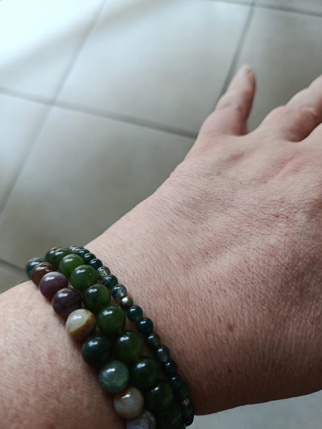 Customer photo review of Bracelet "Paix Intérieure" en Agate Indienne