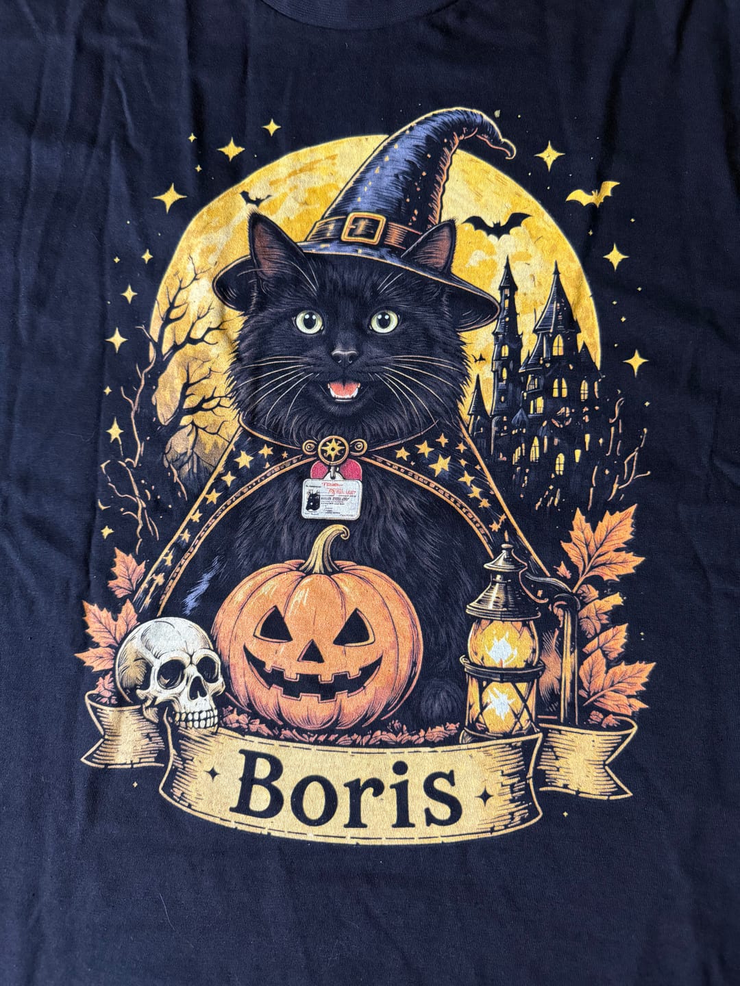 Customer photo review of Witchy Pet | Custom Halloween Tshirt