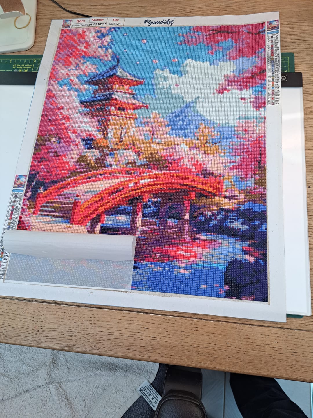 Customer photo review of Broderie Diamant - Pont rouge au Japon en automne